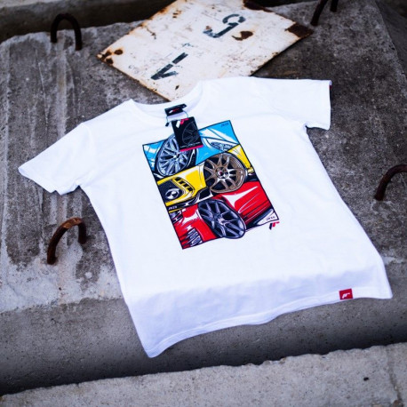 Tričká Pánske tričko JAPAN RACING Mix 2, biela | race-shop.sk