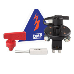 6 pólový odpojovač batérie OMP FIA s kľúčom