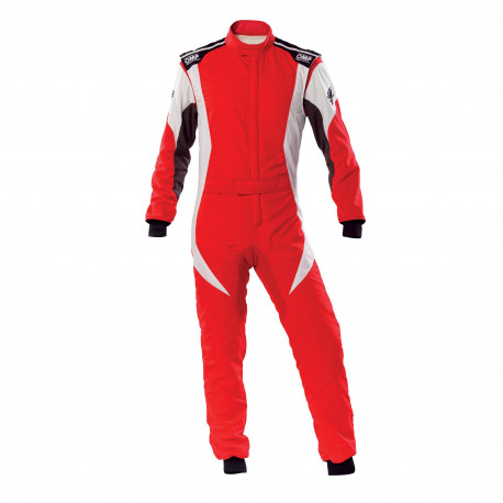 Kombinézy FIA pretekárska kombinéza OMP First-EVO, červená/biela | race-shop.sk