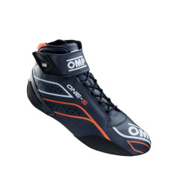 FIA pretekárske topánky OMP ONE-S, námornícka modrá/fluo oranžová