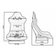 Športové sedačky Bez FIA homologizácie polohovateľné Športová sedačka RAPID Bride style | race-shop.sk