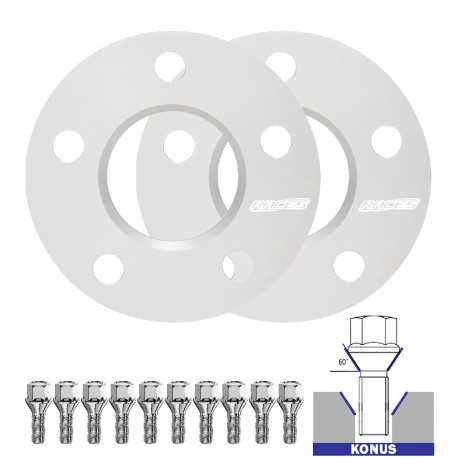 Rozširovacie podložky pre konkrétny model Rozširovacie podložky prechodové (sada 2ks) pre skoda fabia mk2 (5j) - 10mm, 5x100, 57,1 | race-shop.sk