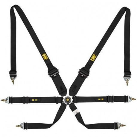 Bezpečnostné pásy a príslušenstvo FIA 6 bodové bezpečnostné pásy OMP One 3+2 convertible čierne | race-shop.sk