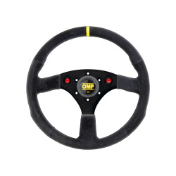 3 ramenný športový volant OMP ALU SP, 320mm, semiš, bez odsadenia, čierna/červená/žltá
