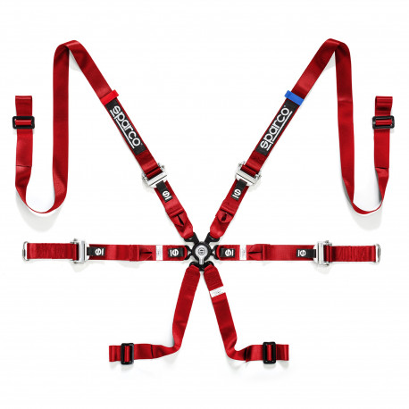Bezpečnostné pásy a príslušenstvo FIA 6 bodové športové bezpečnostné pásy SPARCO PRO H-9 2" (50mm), červená | race-shop.sk