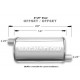 1x vstup / 1x výstup Oceľový tlmič Magnaflow 14335 | race-shop.sk
