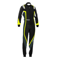 CIK-FIA detská kartingová kombinéza SPARCO Lady Kerb K44, čierna/žltá