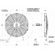 Ventilátory 12V Univerzálny elektrický ventilátor SPAL 305mm - sací, 12V | race-shop.sk