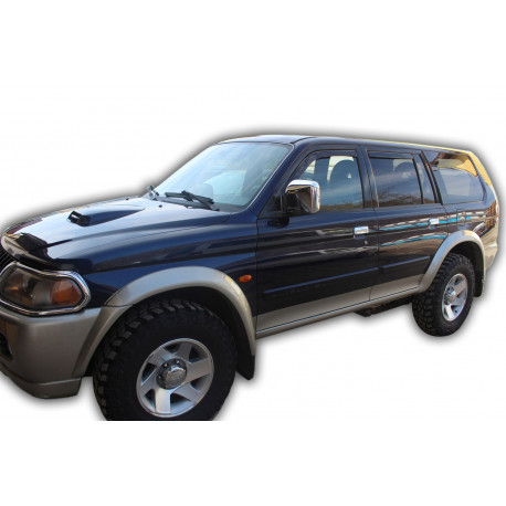 Okenné deflektory Deflektory okien pre MITSUBISHI PAJERO SPORT 5D 1997-2008 (+OT) 4ks (predné + zadné) | race-shop.sk