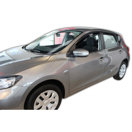 Okenné deflektory Deflektory okien pre NISSAN PULSAR 5D 2014-up (+OT) 4ks (predné + zadné) | race-shop.sk