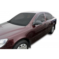 Deflektory okien pre SKODA OCTAVIA II 5/4D 2004-2012 (+OT) 4ks (predné + zadné)