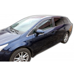 Deflektory okien pre TOYOTA AVENSIS III T27 5D 2009-2017 COMBI (+OT) 4ks (predné + zadné)