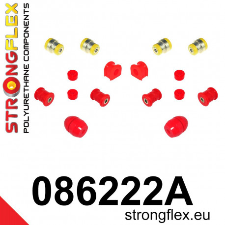 Polyuretánové silentbloky STRONGFLEX - 086222B: SADA - silentblokov prednej nápravy | race-shop.sk