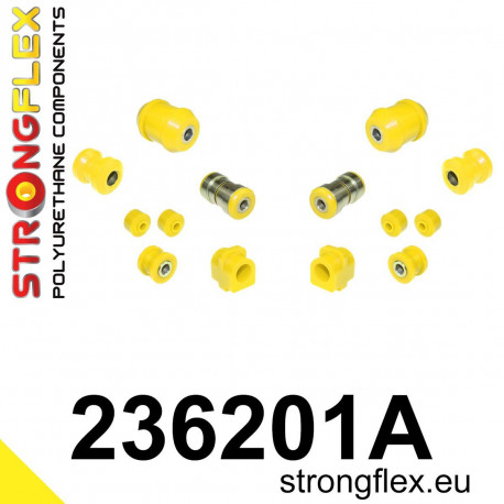Polyuretánové silentbloky STRONGFLEX - 236201A: SADA - silentblokov prednej nápravy SPORT | race-shop.sk