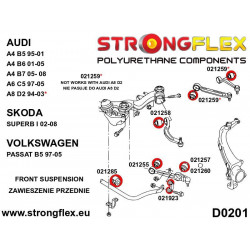 STRONGFLEX - 026218B: Sada silentblokov zavesenia