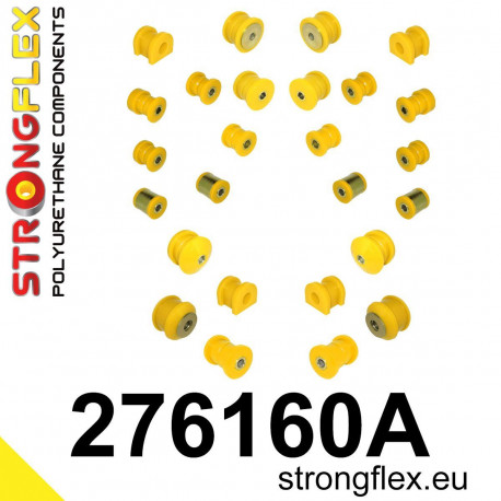 Polyuretánové silentbloky STRONGFLEX - 276160A: Kompletná sada silentblokov SPORT | race-shop.sk