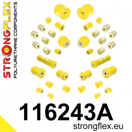 Polyuretánové silentbloky STRONGFLEX - 116243A: Kompletná sada silentblokov SPORT | race-shop.sk