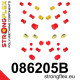 V 96-01 STRONGFLEX - 086205B: Sada silentblokov prednej a zadnej nápravy | race-shop.sk
