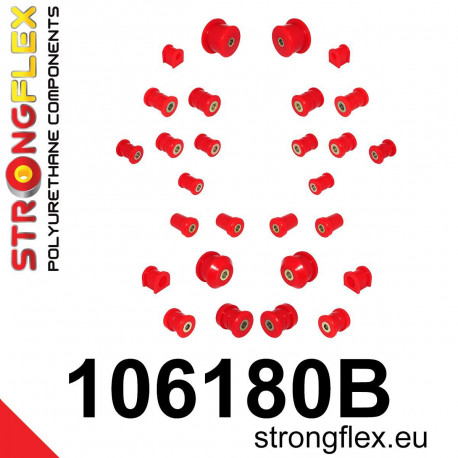 Polyuretánové silentbloky STRONGFLEX - 106180B: Kompletná sada silentblokov | race-shop.sk