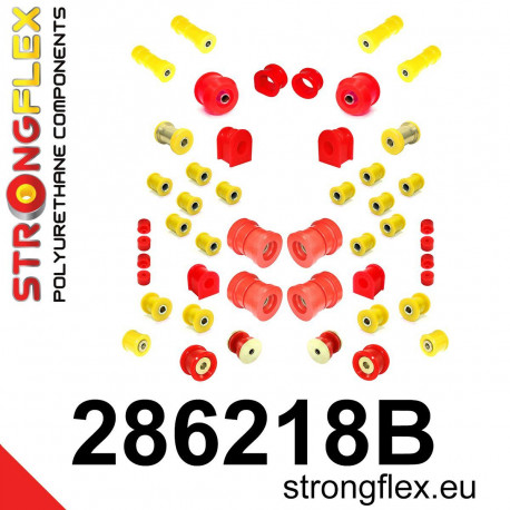 Polyuretánové silentbloky STRONGFLEX - 286218B: Kompletná sada silentblokov | race-shop.sk
