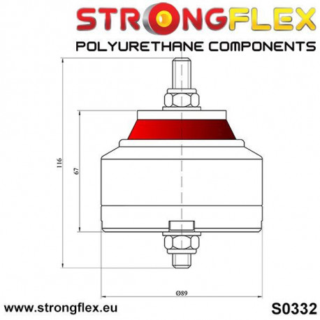 Universal STRONGFLEX - 031760B: Engine mount - swap | race-shop.sk