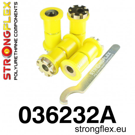 E114 1500 - 2002 (62-77) STRONGFLEX - 036232A: Súprava excentrických puzdier zadného spojovacieho ramena SPORT | race-shop.sk
