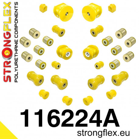 Polyuretánové silentbloky STRONGFLEX - 116224A: Kompletná sada puzdier odpruženia SPORT | race-shop.sk