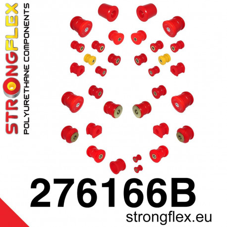 Polyuretánové silentbloky STRONGFLEX - 276166B: Kompletná sada silentblokov | race-shop.sk
