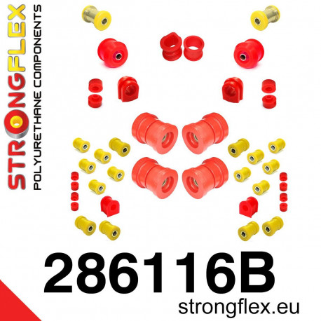 Polyuretánové silentbloky STRONGFLEX - 286116B: Kompletná sada silentblokov | race-shop.sk