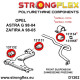 A T98 (99-05) STRONGFLEX - 136032A: SADA - silentblokov prednej nápravy SPORT | race-shop.sk