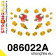 CRX del Sol (92-97) STRONGFLEX - 086022A: Sada silentblokov zadnej nápravy SPORT | race-shop.sk