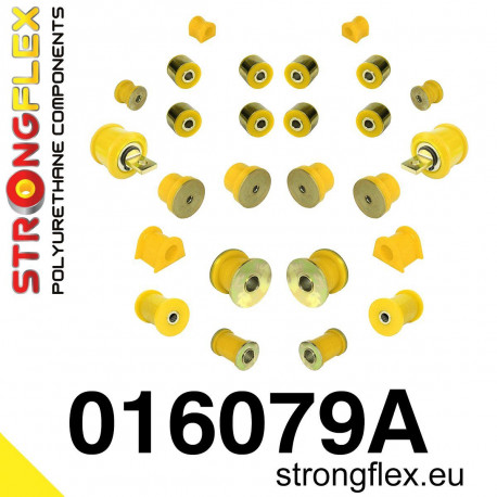 Polyuretánové silentbloky STRONGFLEX - 016079A: Kompletná sada silentblokov SPORT | race-shop.sk