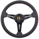 Volanty 3 ramenný športový volant RACES Giappone, 350mm, ekokoža, 65mm odsadenie, čierna | race-shop.sk