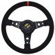 Volanty 3 ramenný športový volant RACES Corsa Rosso Evo, 350mm, semiš, 65mm odsadenie, čierna/červená | race-shop.sk
