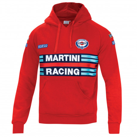 Mikiny a bundy Sparco MARTINI RACING pánska mikina s kapucňou červená | race-shop.sk