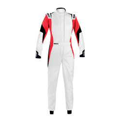 FIA pretekárska kombinéza SPARCO COMPETITION LADY (R567), biela/červená/čierna