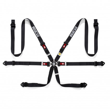 Bezpečnostné pásy a príslušenstvo FIA 6 bodové športové bezpečnostné pásy SPARCO COMPETITION H-2 PD 2" (50mm), čierna | race-shop.sk