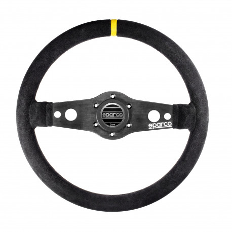 Volanty 2 ramenný športový volant Sparco R215, 350mm, semiš, bez odsadenia, čierna/žltá | race-shop.sk
