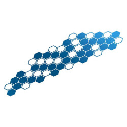Foliatec dekoračný polep auta, HEXAGON, 130x32cm, modrá