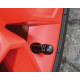 Ozdobné kryty ventilov Kryty ventilov SKULL, čierne s červenými očami | race-shop.sk