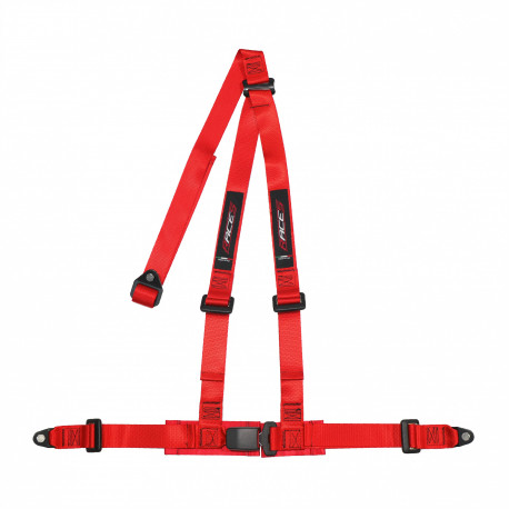 Bezpečnostné pásy a príslušenstvo ECE 3 bodové športové bezpečnostné pásy RACES 2" (50mm), červená | race-shop.sk