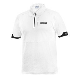 Polokošeľa SPARCO (na zips), biela