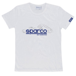Detské tričko SPARCO Next Generation 2022, biela
