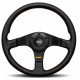 Volanty 3 ramenný športový volant Black MOMO TUNER 320mm, koža, čierny | race-shop.sk