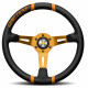 Volanty 3 ramenný športový volant MOMO DRIFTING 350mm, čierno-oranžová koža | race-shop.sk
