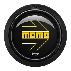 Tlačidlo klaksónu MOMO - lesklé čierno- žlté logo 2CCF