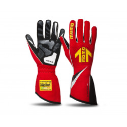 Race gloves MOMO CORSA R with FIA homologation (external stitching) red