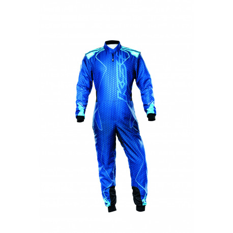 Kombinézy CIK-FIA race suit OMP KS-3 ART blue/cyan | race-shop.sk