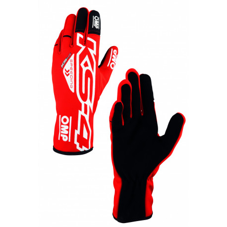 Rukavice Race gloves OMP KS-4 ART my2023 (internal stitching) red/white | race-shop.sk