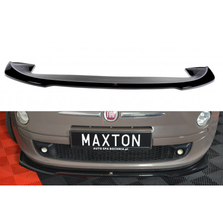 Body kit a vizuálne doplnky MAXTON DESIGN predný splitter pre FIAT 500 HATCHBACK pred faceliftom, V2 | race-shop.sk